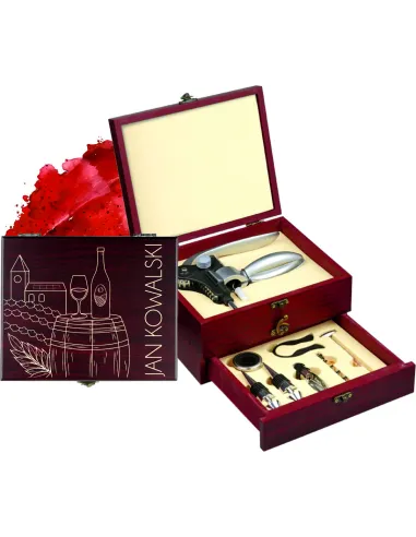 GRAWEROWANY Zestaw akcesoriów do wina prezent dla konesera WINA