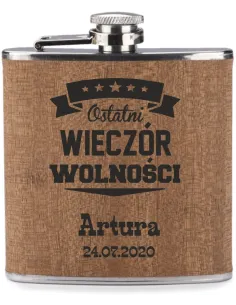 GRAWER Piersiówka 200 ml personalizowany prezent różne wzory kawalerski