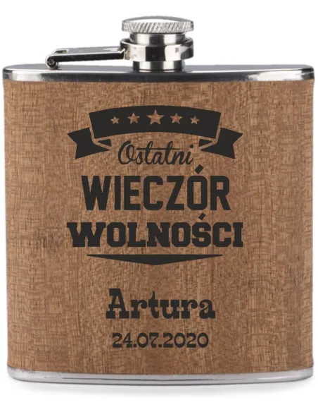 GRAWER Piersiówka 200 ml personalizowany prezent różne wzory kawalerski