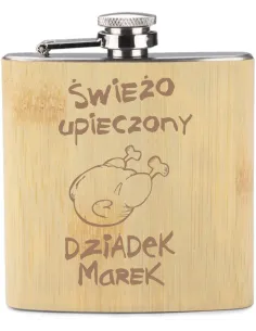 GRAWER Piersiówka 200 ml personalizowany prezent różne wzory DLA DZIADKA