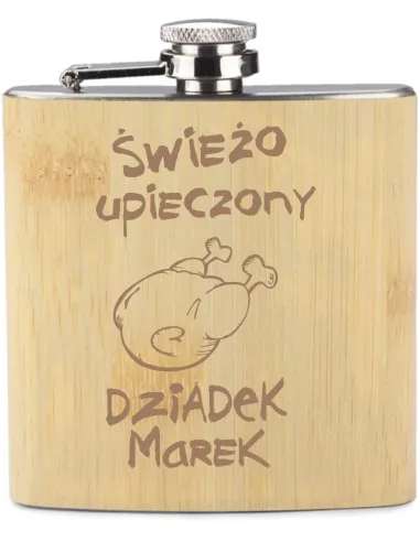 GRAWER Piersiówka 200 ml personalizowany prezent różne wzory DLA DZIADKA