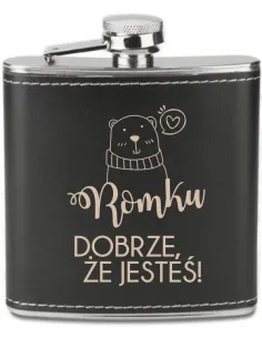 GRAWEROWANA Piersiówka 180 ml personalizowany prezent RÓŻNE WZORY Z TWOIM IMIENIEM