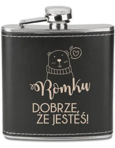 GRAWEROWANA Piersiówka 180 ml personalizowany prezent RÓŻNE WZORY Z TWOIM IMIENIEM