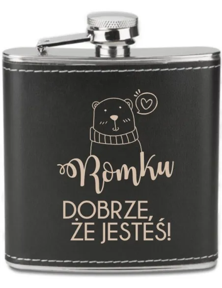 GRAWEROWANA Piersiówka 180 ml personalizowany prezent RÓŻNE WZORY Z TWOIM IMIENIEM