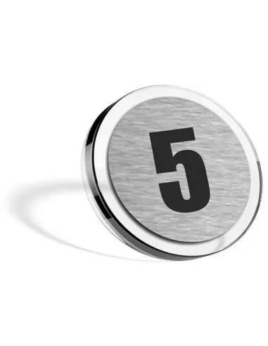 nierdzewna GRAWEROWANA TABLICZKA numerek NUMER CYFRA mieszkania na drzwi PLEXI LAMINAT 6 cm