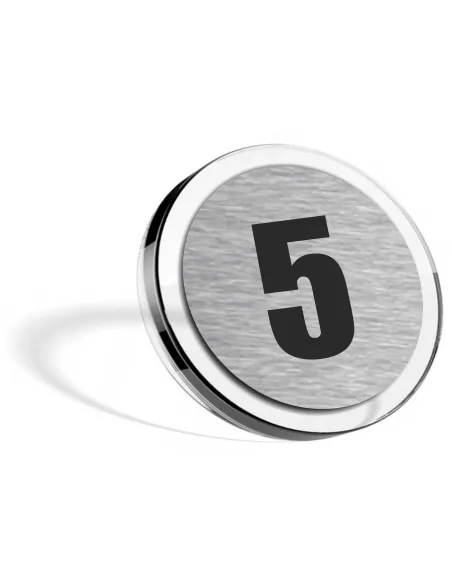 nierdzewna GRAWEROWANA TABLICZKA numerek NUMER CYFRA mieszkania na drzwi PLEXI LAMINAT 6 cm