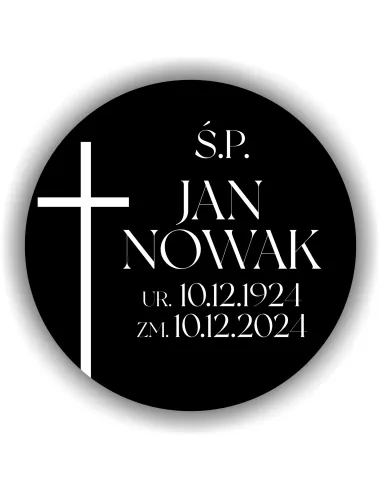 Elegancka pamiątkowa Spersonalizowana Tabliczka na Urnę Grawer z Imieniem i Datą 8 cm