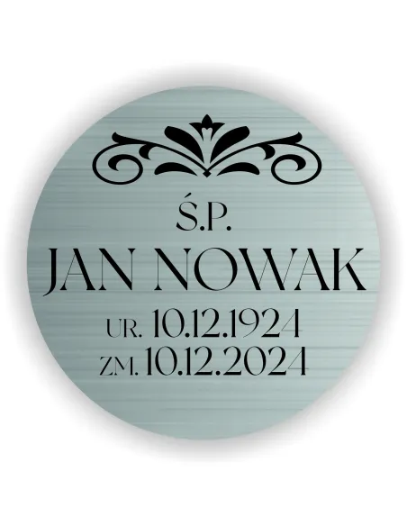 Elegancka pamiątkowa Spersonalizowana Tabliczka na Urnę Grawer Imienia Daty i Dedykacji 8 cm