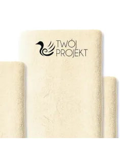 Ręcznik z HAFTEM Haftowany Personalizowany ręcznik LOGO firmy hotel 140x70 bawełna 100% 50 szt