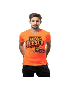 Koszulka dla fana samochodów z nadrukiem uwielbiam zapach diesla o poranku