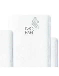 Ręcznik z HAFTEM Haftowany Personalizowany ręcznik LOGO firmy hotel 140x70 cm 5 szt bawełniane