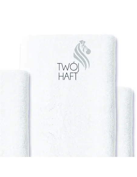 Ręcznik z HAFTEM Haftowany Personalizowany ręcznik LOGO firmy hotel 140x70 cm 5 szt bawełniane