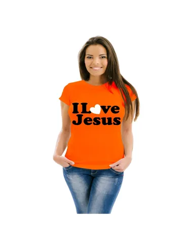 Koszulka religijna  z nadrukiem I love Jezus