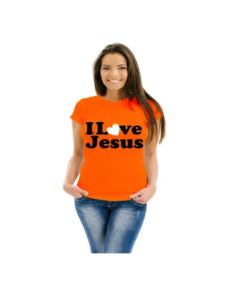 Koszulka religijna  z nadrukiem I love Jezus