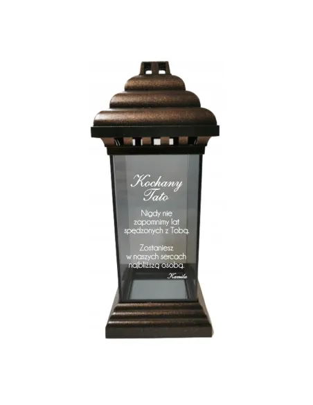 Znicz personalizowany z grawerem dedykacją