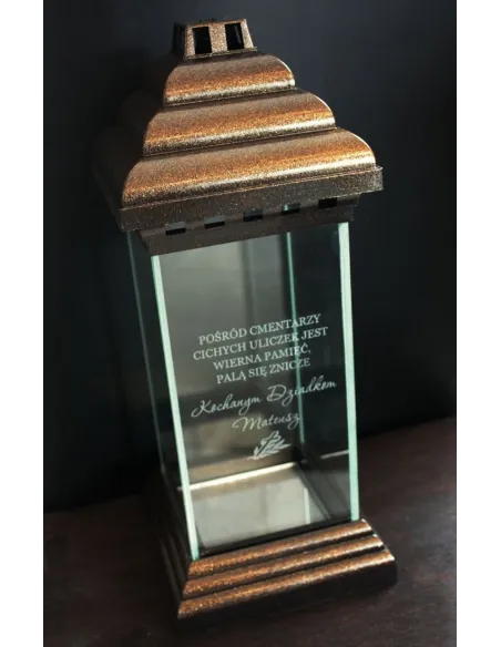 Znicz personalizowany z grawerem dedykacją