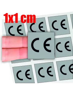 Naklejki samoprzylepne oznaczenie z Certyfikatem CE 5szt 1x1 cm szara