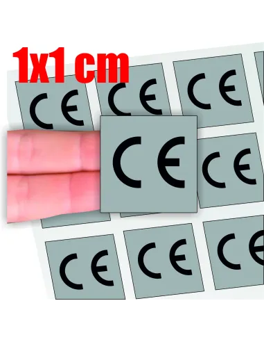 Naklejki samoprzylepne oznaczenie z Certyfikatem CE 5szt 1x1 cm szara