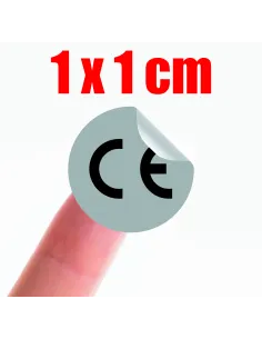 Naklejki samoprzylepne oznaczenie z Certyfikatem CE 5szt 1x1 cm szara okrągła