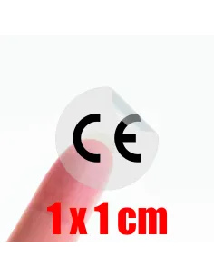 Naklejki samoprzylepne oznaczenie z Certyfikatem CE 5szt 1x1 cm przeźroczysta okrągła