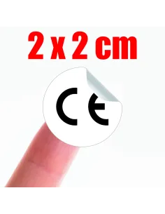 Naklejki samoprzylepne oznaczenie z Certyfikatem CE 5szt 2x2cm okrągła