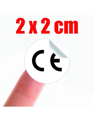 Naklejki samoprzylepne oznaczenie z Certyfikatem CE 5szt 2x2cm okrągła