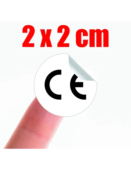 Naklejki samoprzylepne oznaczenie z Certyfikatem CE 5szt 2x2cm okrągła