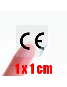 Naklejki samoprzylepne oznaczenie z Certyfikatem CE 2x2cm przeźroczysta 1000 sztuk