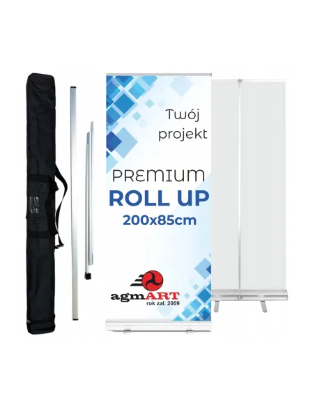 Roll up PRZENOŚNY SYSTEM WYSTAWIENNICZY 200x85 cm REKLAMA projekt gratis