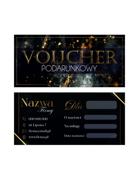 VOUCHERY PODARUNKOWE na zakupy lub usługi 60 szt. DUŻY WYBÓR