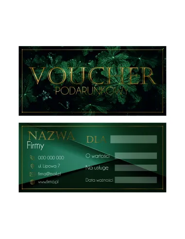 VOUCHERY PODARUNKOWE na zakupy lub usługi 60 szt. ciemny PODARUNEK PREZENT