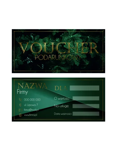 VOUCHERY PODARUNKOWE na zakupy lub usługi 60 szt. ciemny PODARUNEK PREZENT