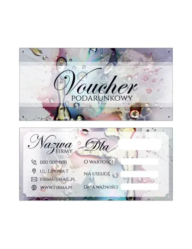 VOUCHERY PODARUNKOWE na zakupy lub usługi 60 szt. GOTOWY PROJEKT PREZENT