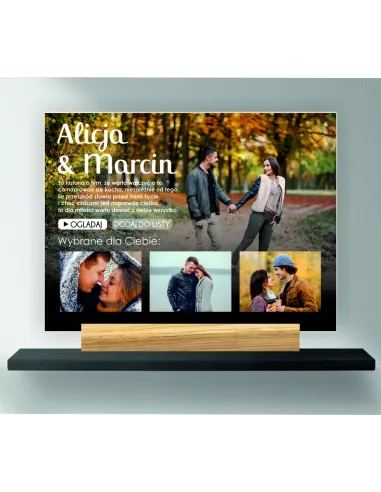 STATUETKA RAMKA TABLICZKA WASZE ZDJĘCIA serial wydruk na plexi prezent na walentynki