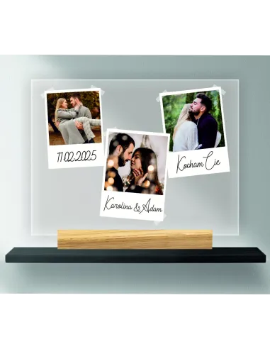 STATUETKA RAMKA TABLICZKA WASZE ZDJĘCIA wydruk na plexi prezent na walentynki