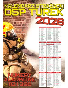 KALENDARZ STRAŻACKI OSP PSP 2026 200 szt RÓŻNE WZORY