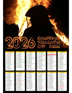 KALENDARZ STRAŻACKI OSP PSP 2026 150 szt RÓŻNE WZORY