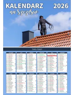 KALENDARZ kominiarski kalendarz kominiarza 2026 150 szt RÓŻNE WZORY