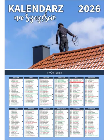 KALENDARZ kominiarski kalendarz kominiarza 2026 150 szt RÓŻNE WZORY