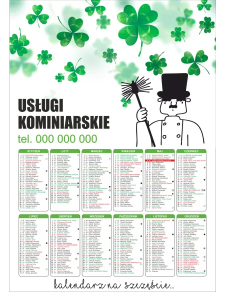 KALENDARZ kominiarski kalendarz kominiarza 2026 200 szt RÓŻNE WZORY