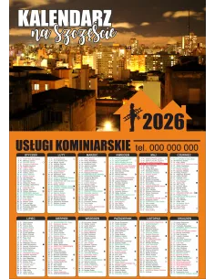 KALENDARZ kominiarski kalendarz kominiarza 2026 300 szt RÓŻNE WZORY