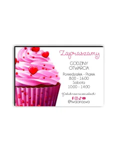 Tabliczka dibond godziny otwarcia logo twoja nazwa 30x20 różne wzory PROJEKT GRATIS