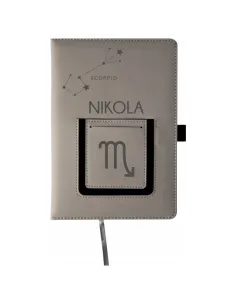 Notes z kieszonką notatnik A5 na prezent z znakiem zodiaku imieniem z grawerem