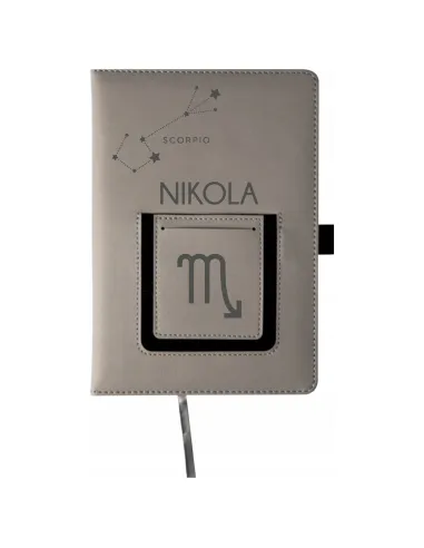 Notes z kieszonką notatnik A5 na prezent z znakiem zodiaku imieniem z grawerem