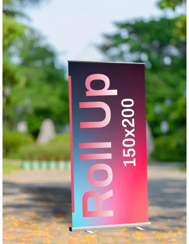 Roll up SYSTEM WYSTAWIENNICZY PROJEKT GRATIS TWOJE LOGO baner 150x200