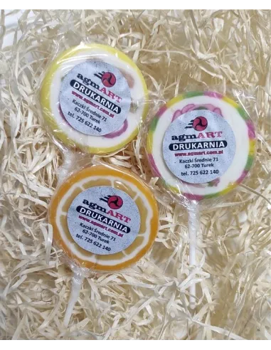 Lizaki Reklamowe z etykietą naklejką z twoim logo 500szt. gadżet firmowy