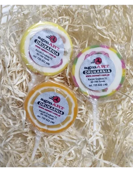 Lizaki Reklamowe z etykietą naklejką z twoim logo 500szt. gadżet firmowy
