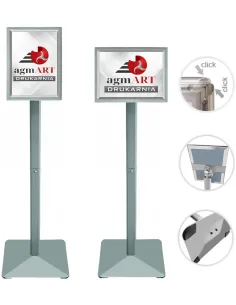 MENU BOARD A4 Stojak na menu informacyjny potykacz OWZ srebrny