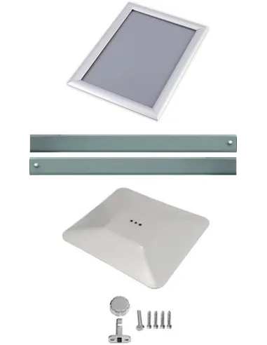 MENU BOARD A4 Stojak na menu informacyjny potykacz OWZ srebrny