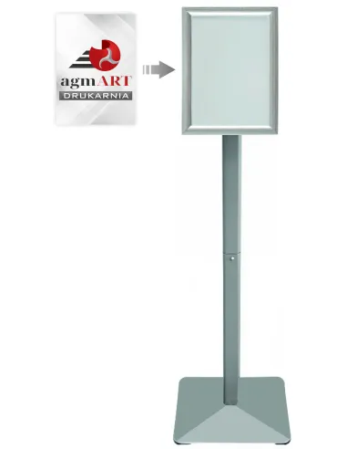 MENU BOARD A4 Stojak na menu informacyjny potykacz OWZ srebrny